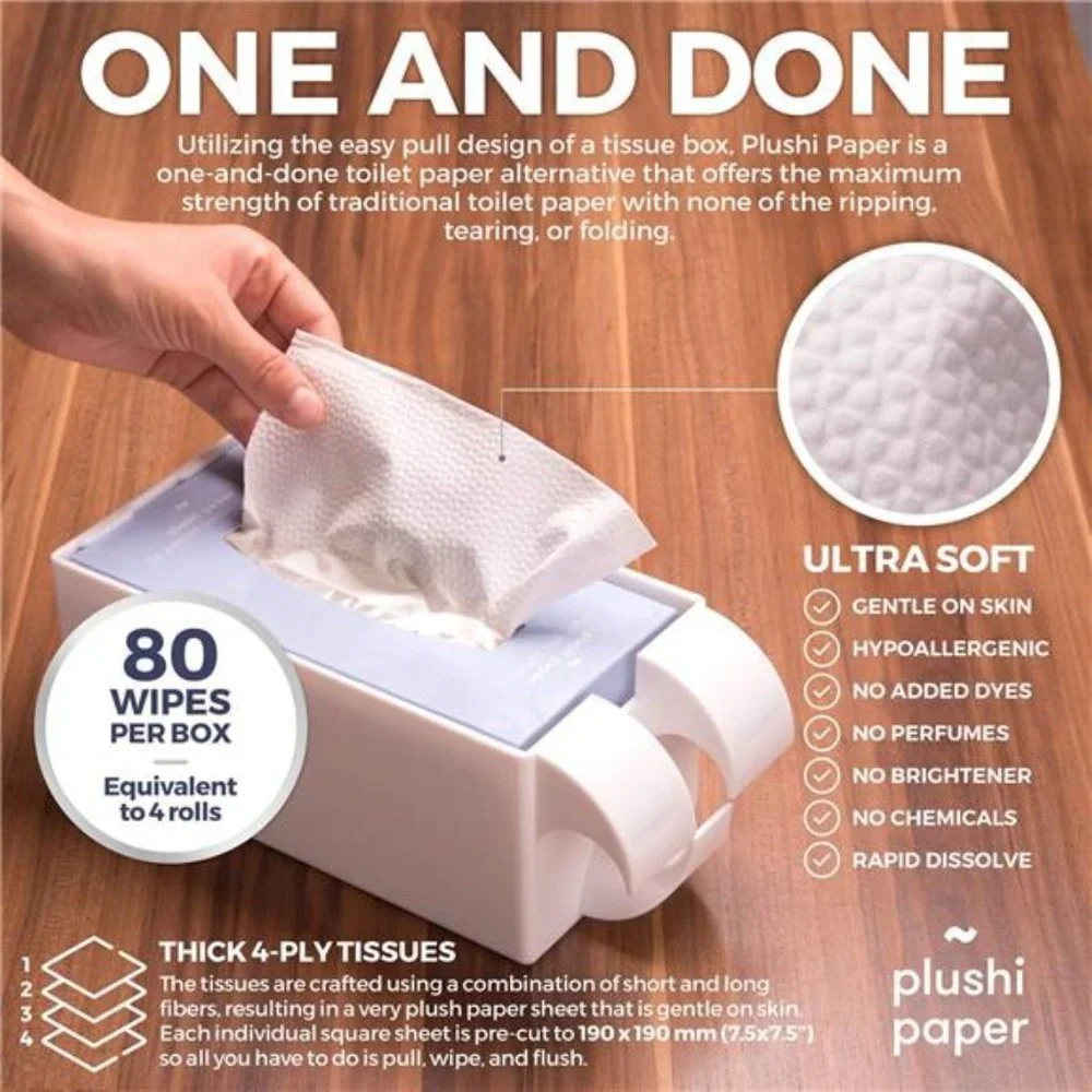Paper Septic Safe Tube Free 4 Ply Soft Toilet Paper RV Essential & Mom Approved
